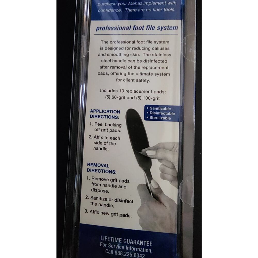 Mehaz Professional Elite Stainless Steel Foot File System Kit Brand New - Picture 6 of 9